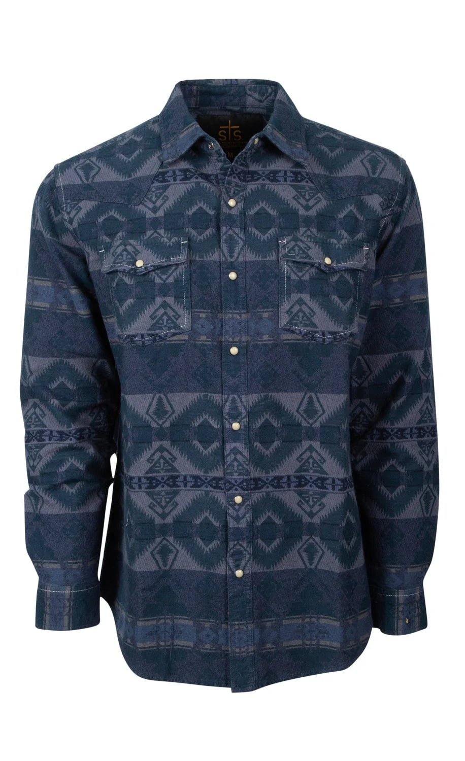 EARLY BLACK FRIDAY SALE Jericho Aztec Cotton Pearl Snap Shirt